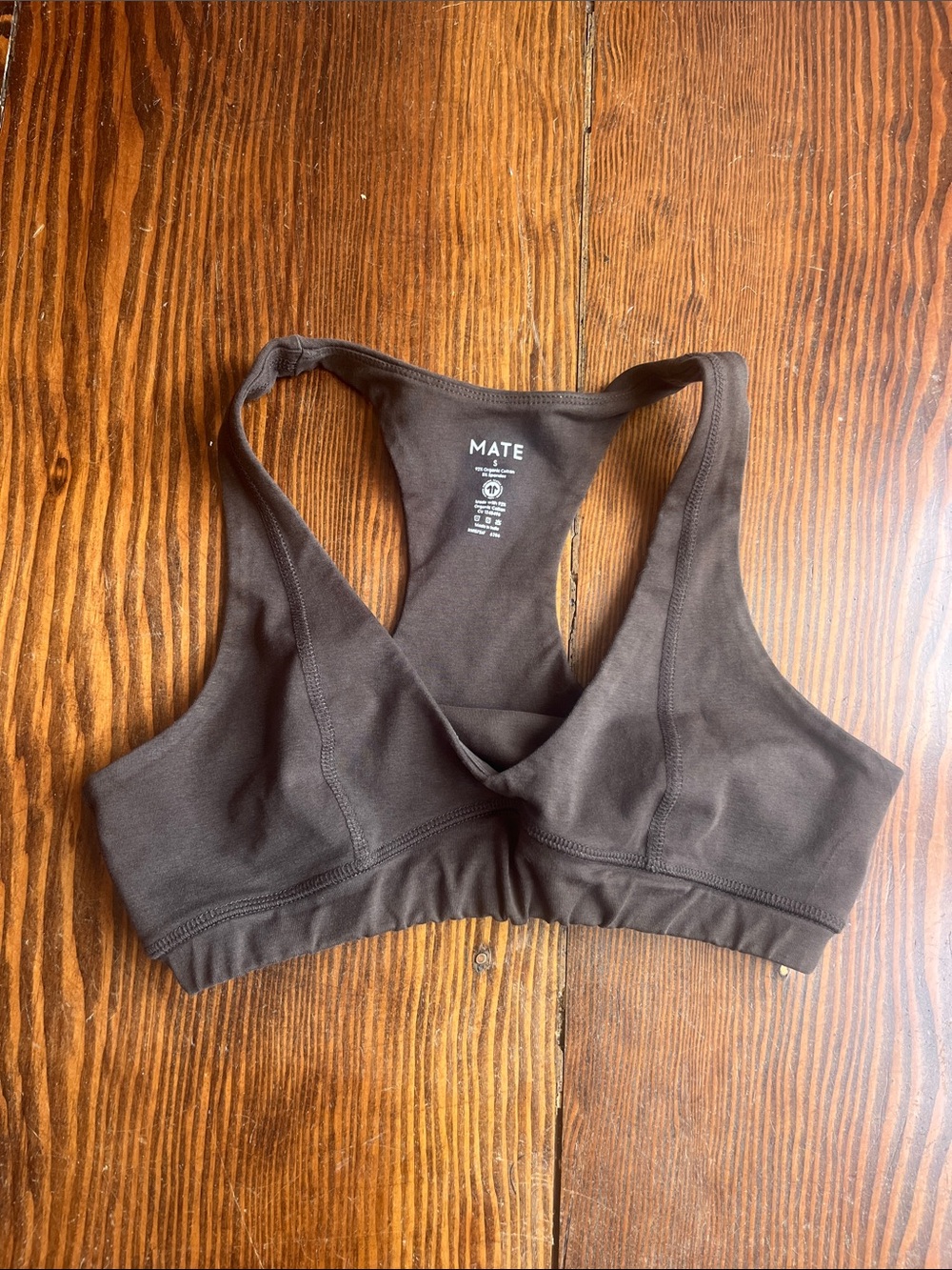 MATE Racerback Sports Bra in Brown size small